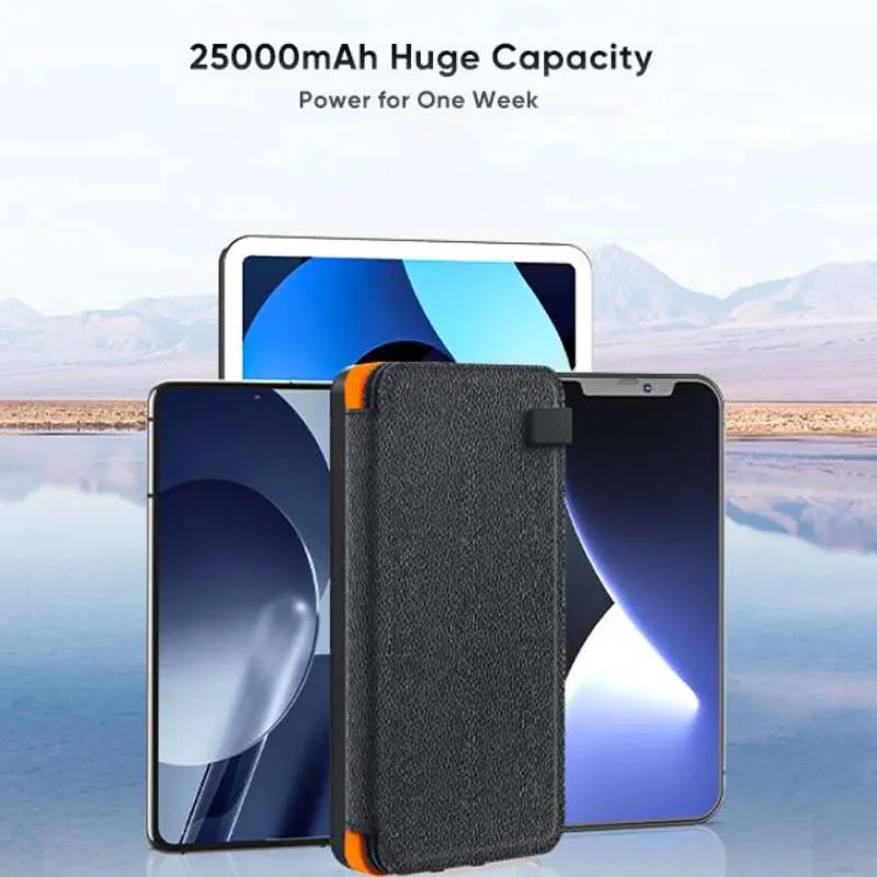 25000mAh high-performance solar power bank – quick charge