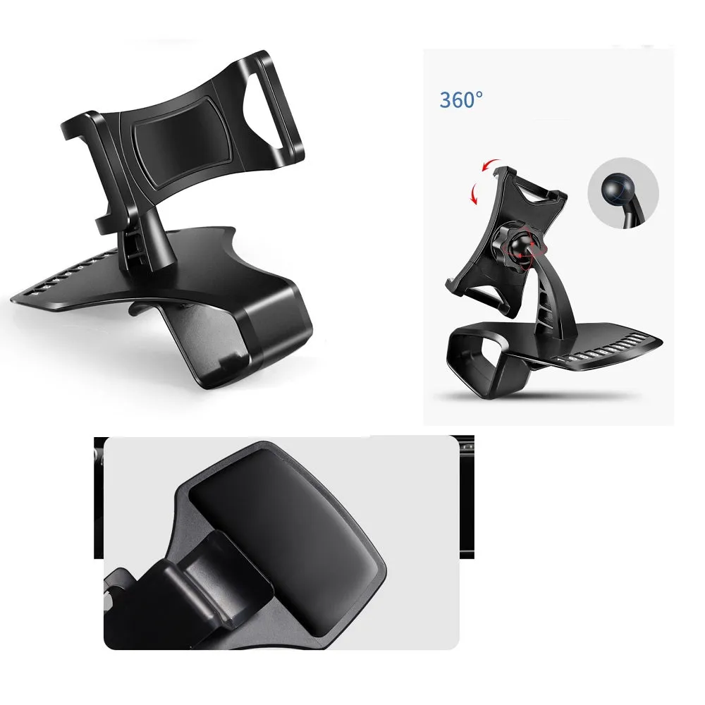 3 in 1 Car GPS Smartphone Holder: Dashboard / Visor Clamp   AC Grid Clip for Zopo Speed 7C (2016) - Black