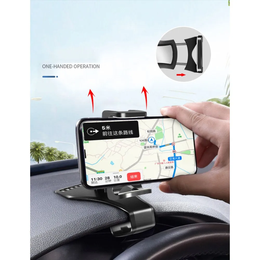 3 in 1 Car GPS Smartphone Holder: Dashboard / Visor Clamp   AC Grid Clip for Zopo Speed 7C (2016) - Black