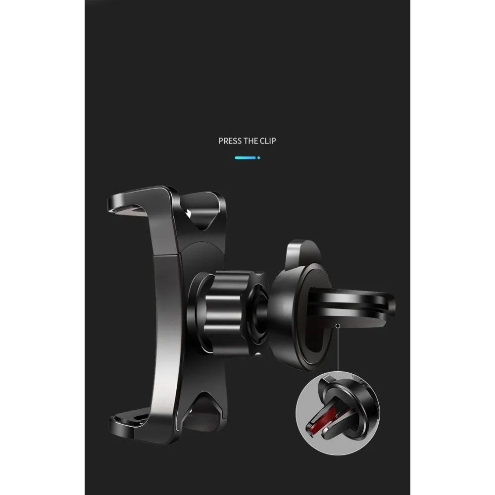 3 in 1 Car GPS Smartphone Holder: Dashboard / Visor Clamp   AC Grid Clip for Zopo Speed 7C (2016) - Black