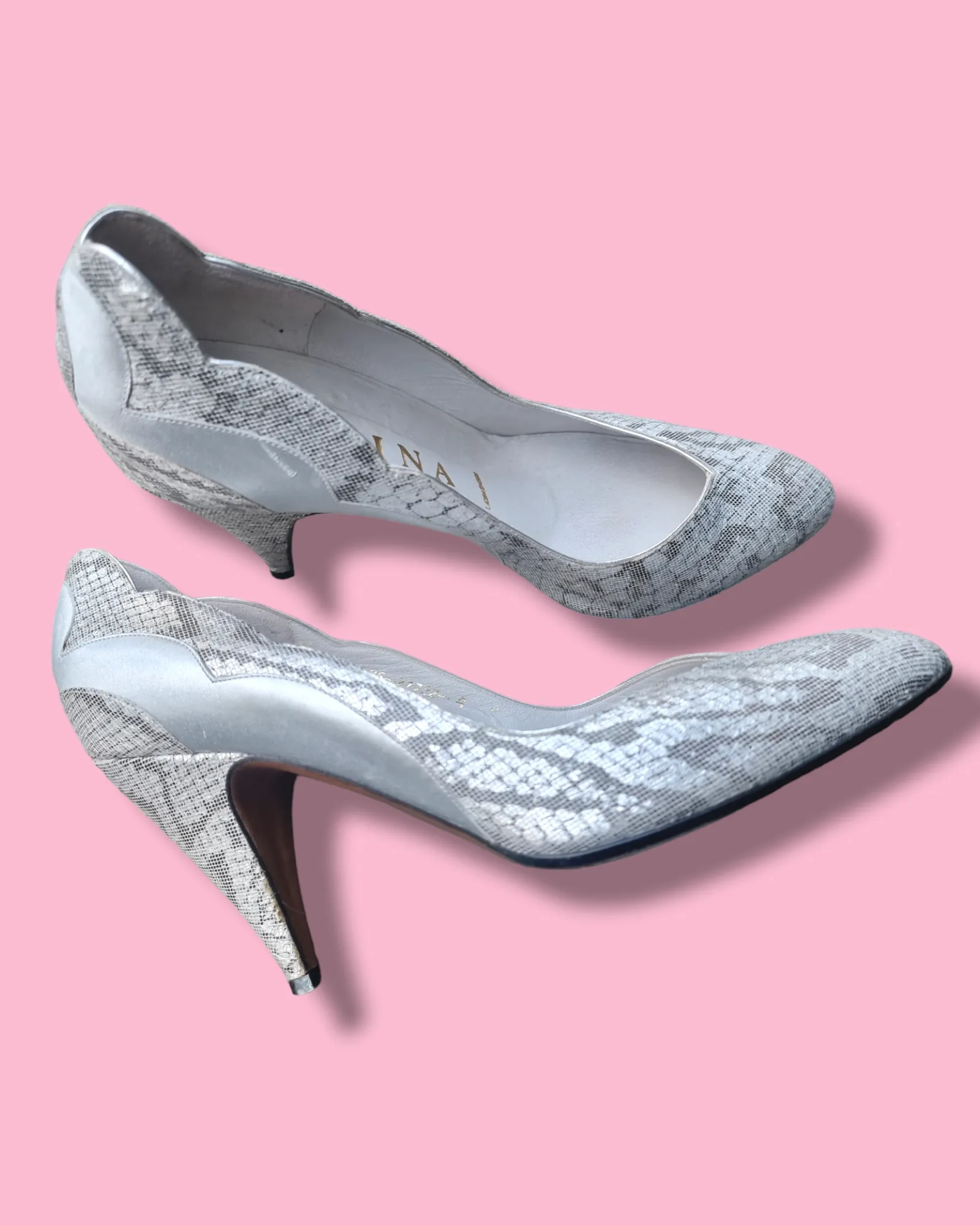 80s Silver Gina Shoes 4