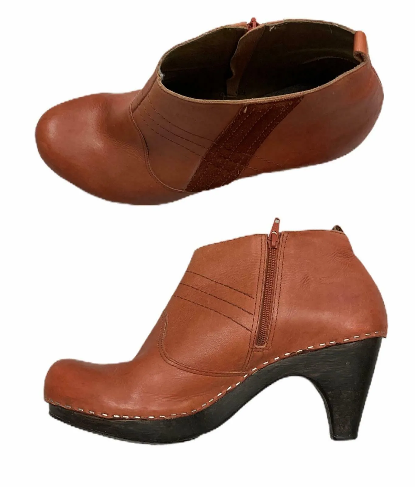 Anthropologie Schuler & Sons Philadelphia Clog Style Ankle Boots 8.5 Cider Press