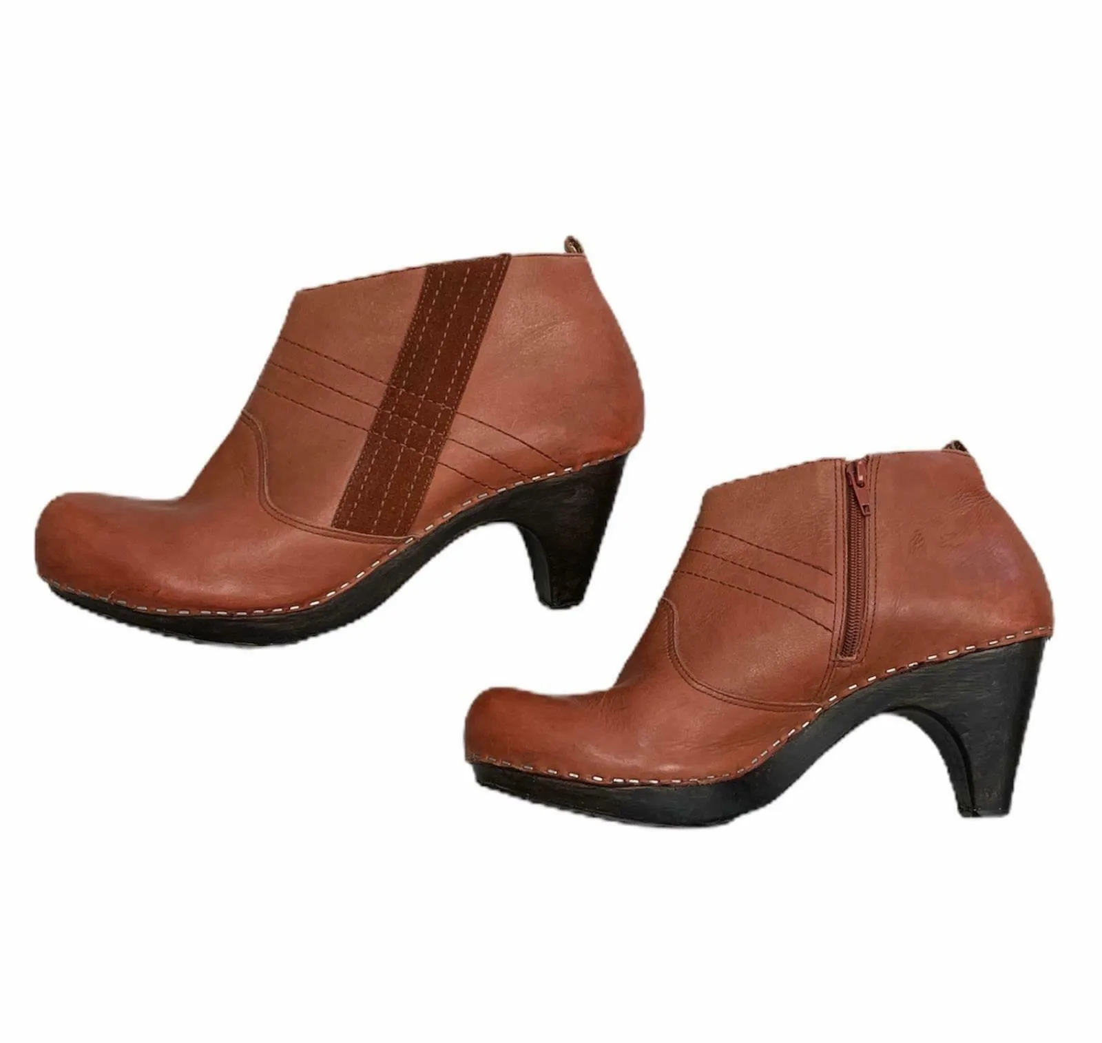Anthropologie Schuler & Sons Philadelphia Clog Style Ankle Boots 8.5 Cider Press