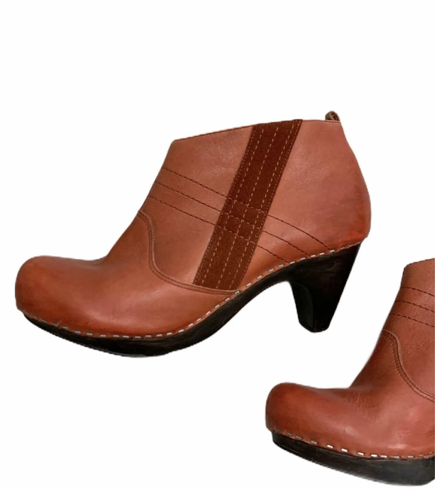 Anthropologie Schuler & Sons Philadelphia Clog Style Ankle Boots 8.5 Cider Press