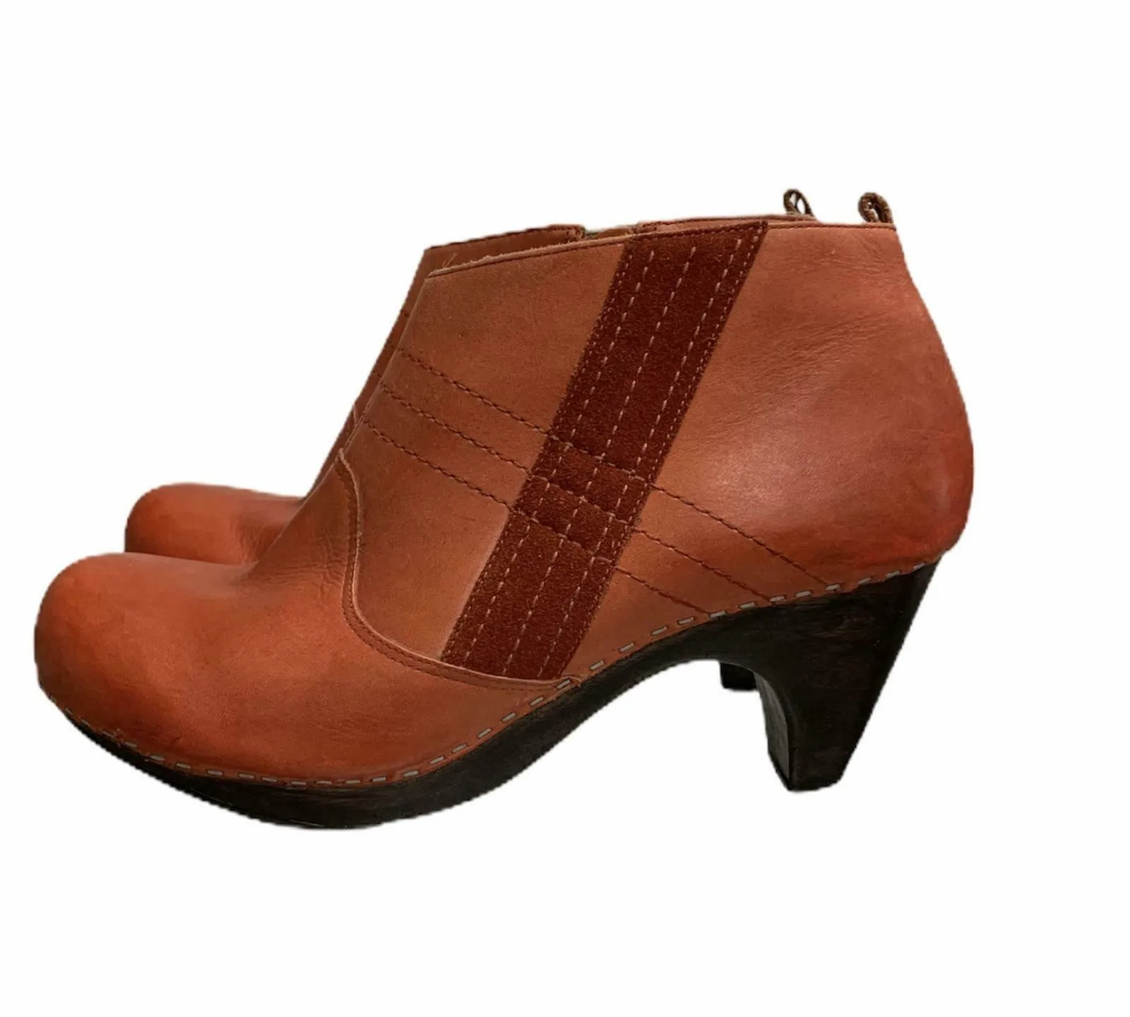Anthropologie Schuler & Sons Philadelphia Clog Style Ankle Boots 8.5 Cider Press