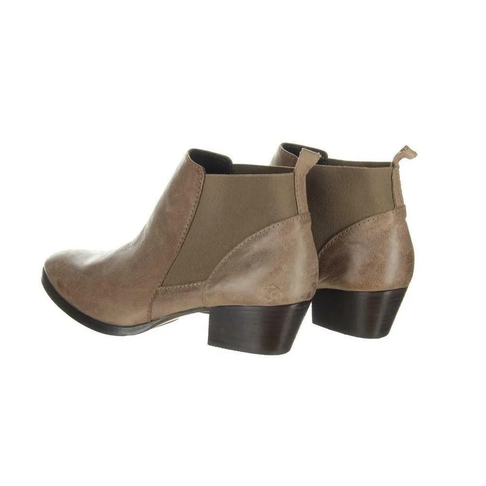 Aquatalia Fionna Sport Leather Bootie Ankle Boots Womens Short Boots Size 10 Tan