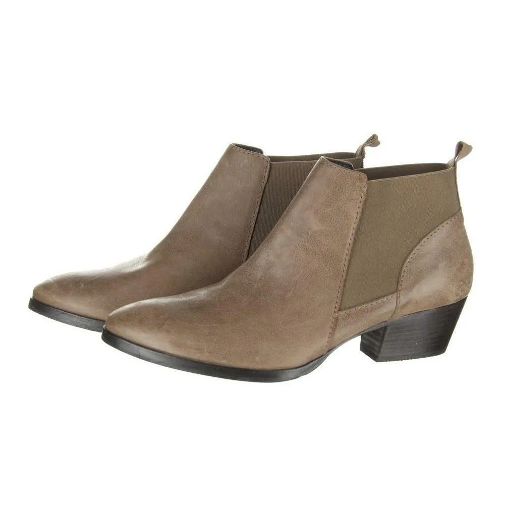 Aquatalia Fionna Sport Leather Bootie Ankle Boots Womens Short Boots Size 10 Tan