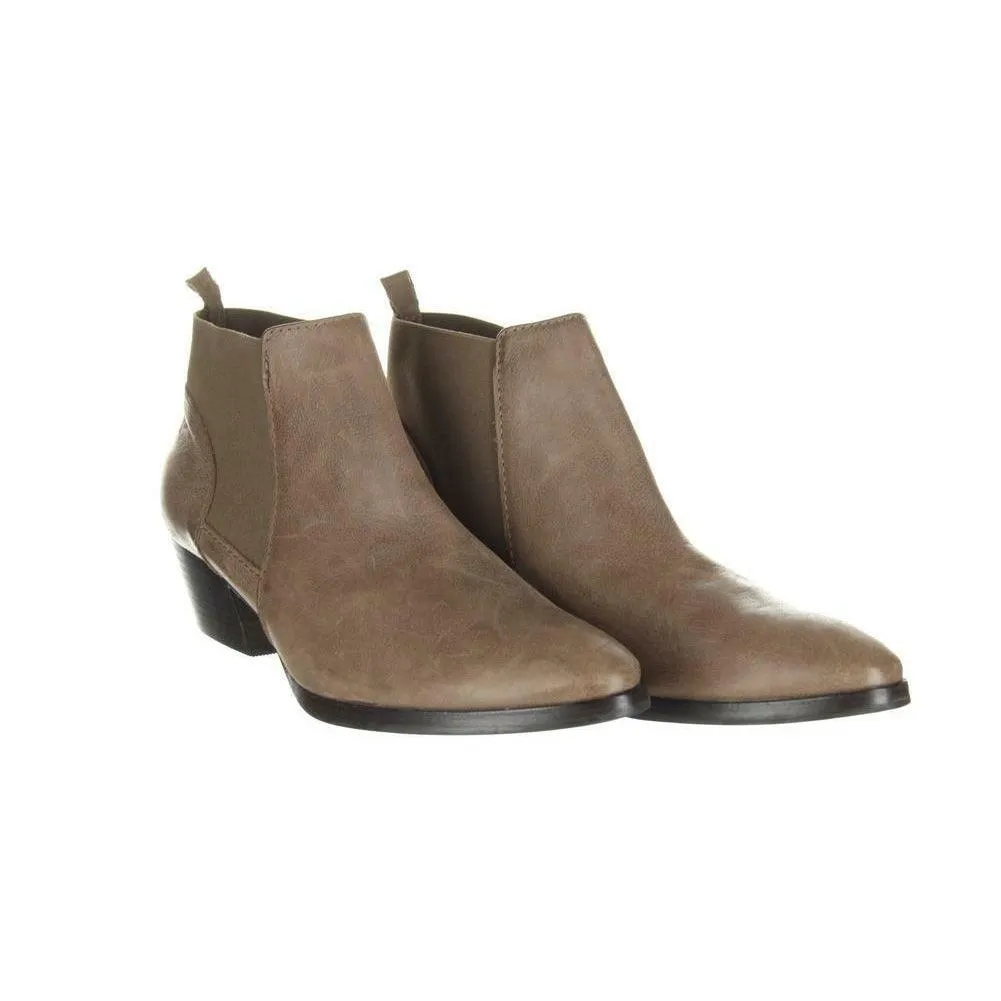 Aquatalia Fionna Sport Leather Bootie Ankle Boots Womens Short Boots Size 10 Tan