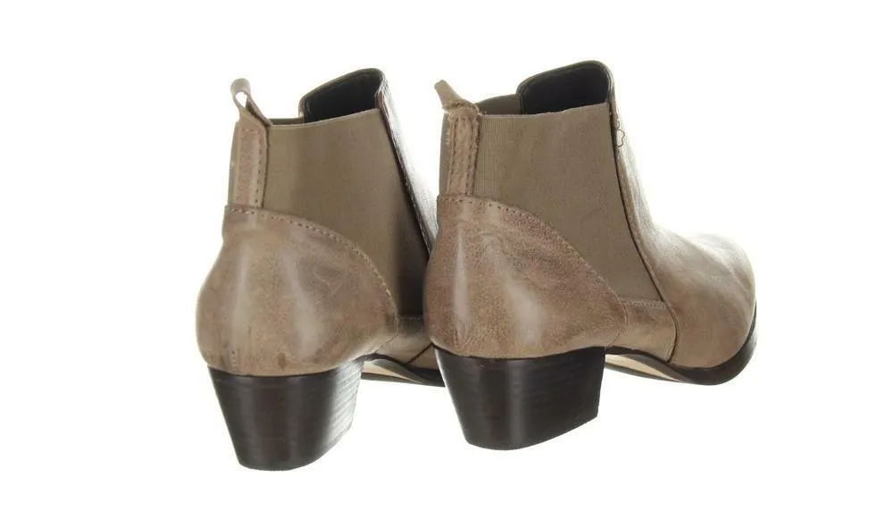 Aquatalia Fionna Sport Leather Bootie Ankle Boots Womens Short Boots Size 10 Tan