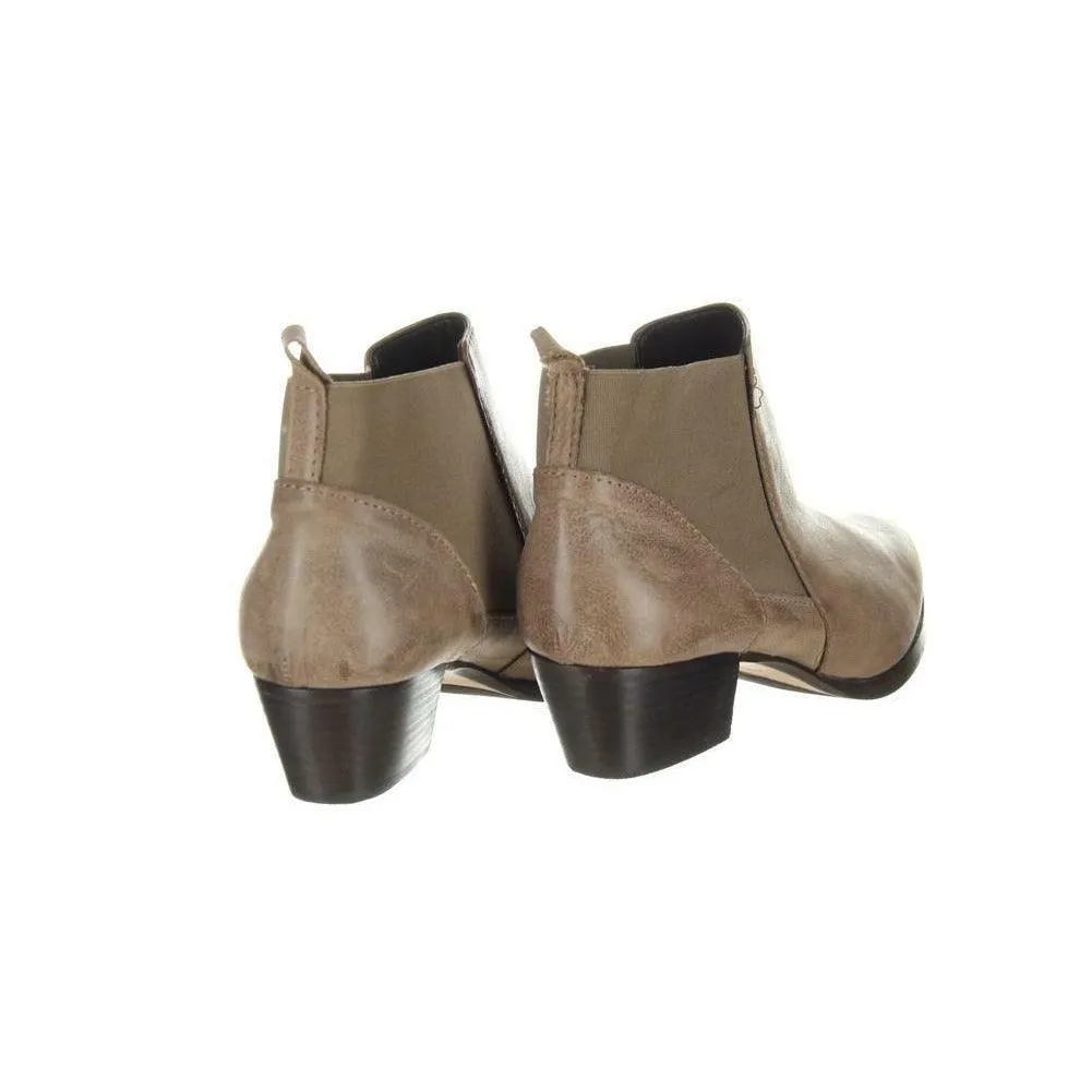 Aquatalia Fionna Sport Leather Bootie Ankle Boots Womens Short Boots Size 10 Tan