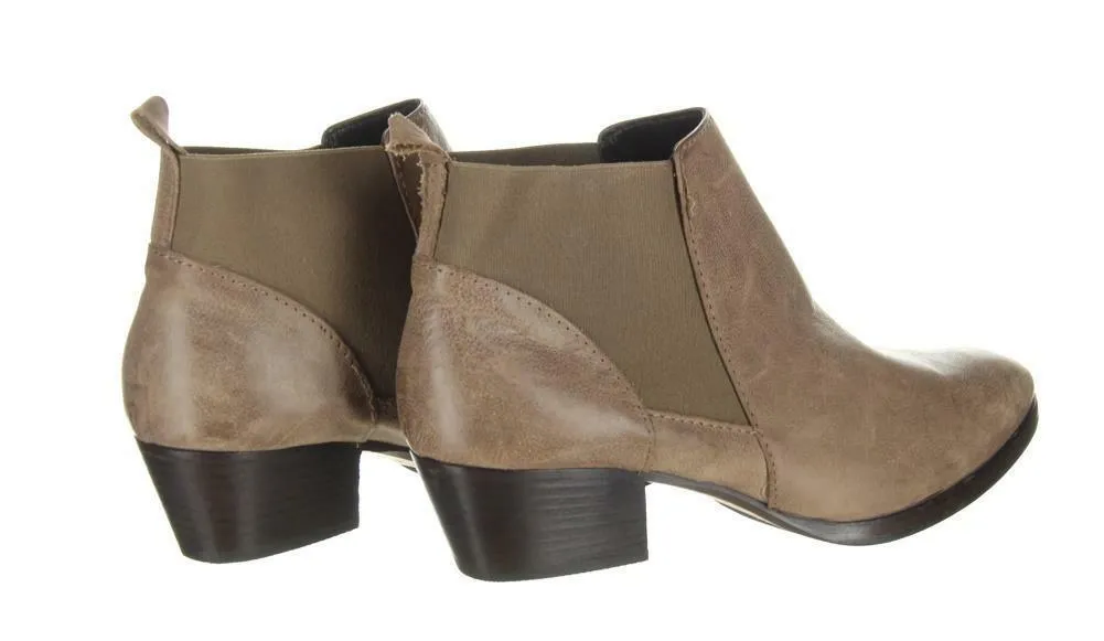 Aquatalia Fionna Sport Leather Bootie Ankle Boots Womens Short Boots Size 10 Tan