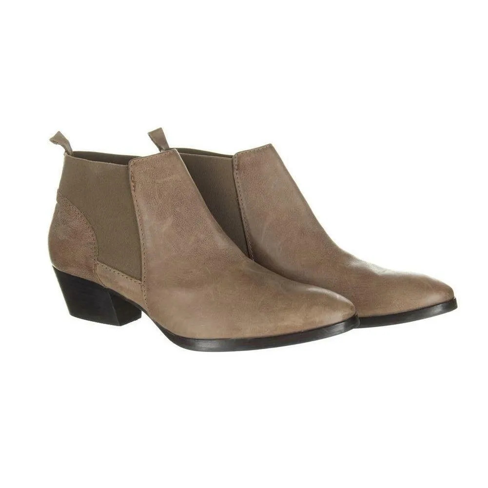 Aquatalia Fionna Sport Leather Bootie Ankle Boots Womens Short Boots Size 10 Tan