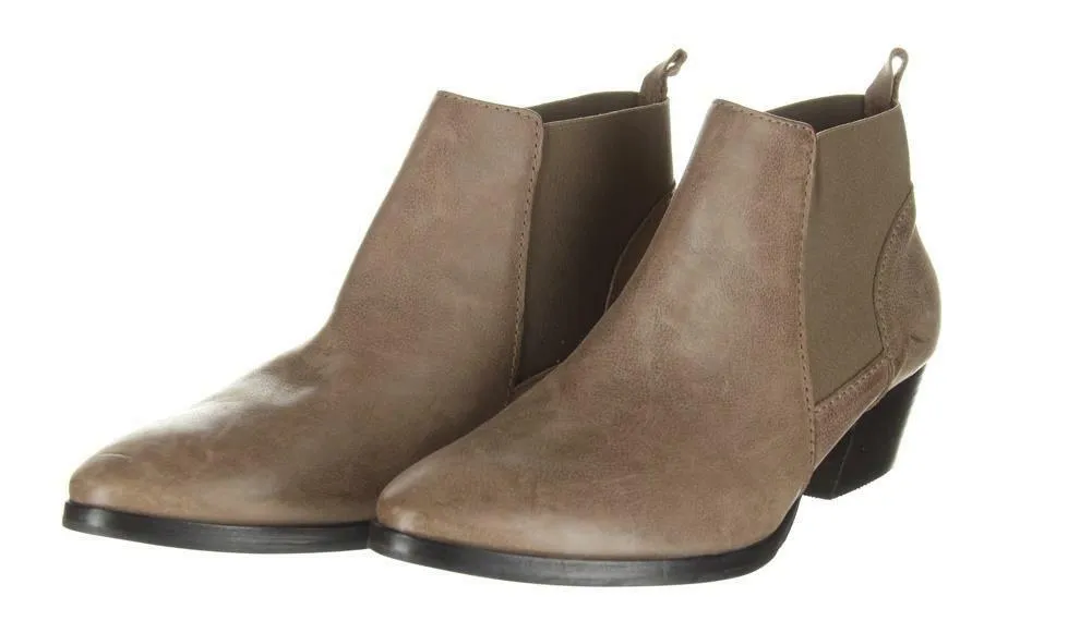Aquatalia Fionna Sport Leather Bootie Ankle Boots Womens Short Boots Size 10 Tan