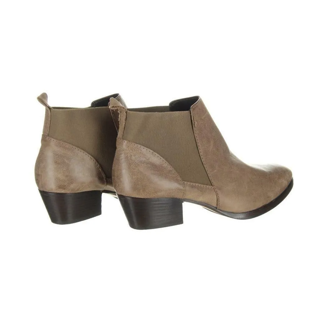 Aquatalia Fionna Sport Leather Bootie Ankle Boots Womens Short Boots Size 10 Tan