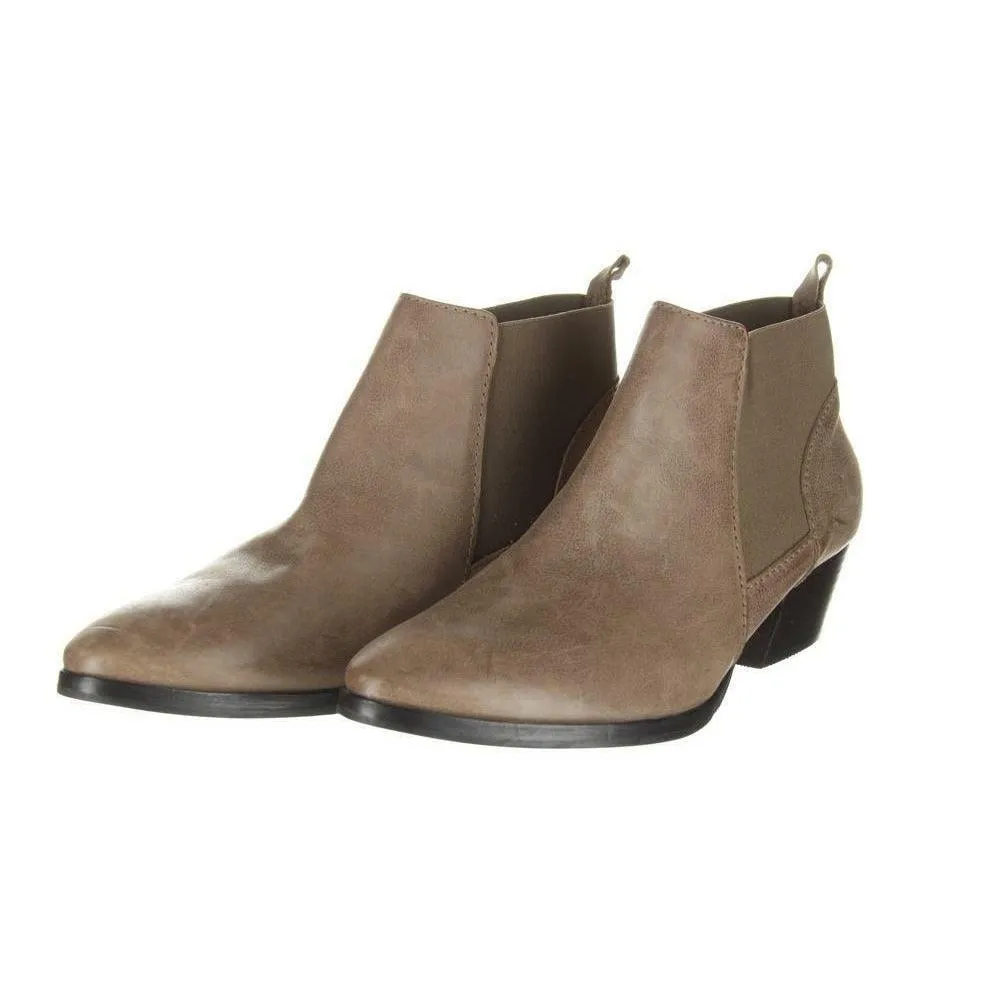 Aquatalia Fionna Sport Leather Bootie Ankle Boots Womens Short Boots Size 10 Tan