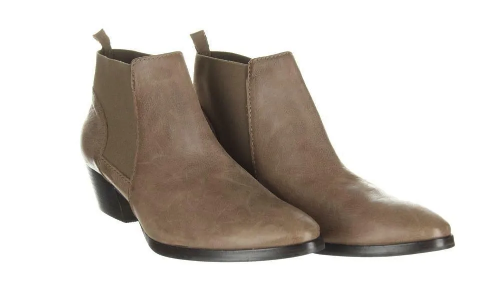 Aquatalia Fionna Sport Leather Bootie Ankle Boots Womens Short Boots Size 10 Tan