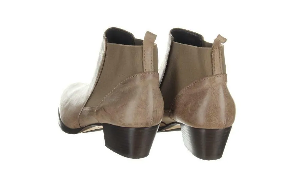 Aquatalia Fionna Sport Leather Bootie Ankle Boots Womens Short Boots Size 10 Tan