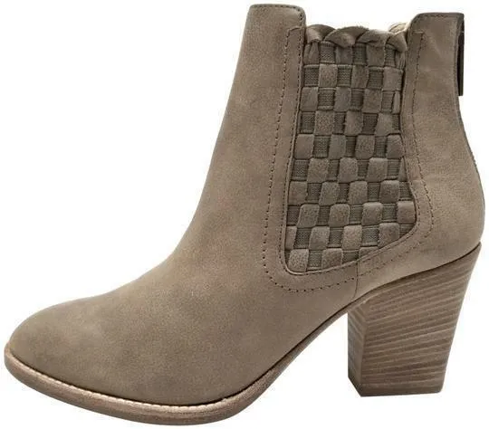 Aquatalia Frannie Leather Bootie Ankle Boots Womens Short Chelsea Boots Size 6 Tan