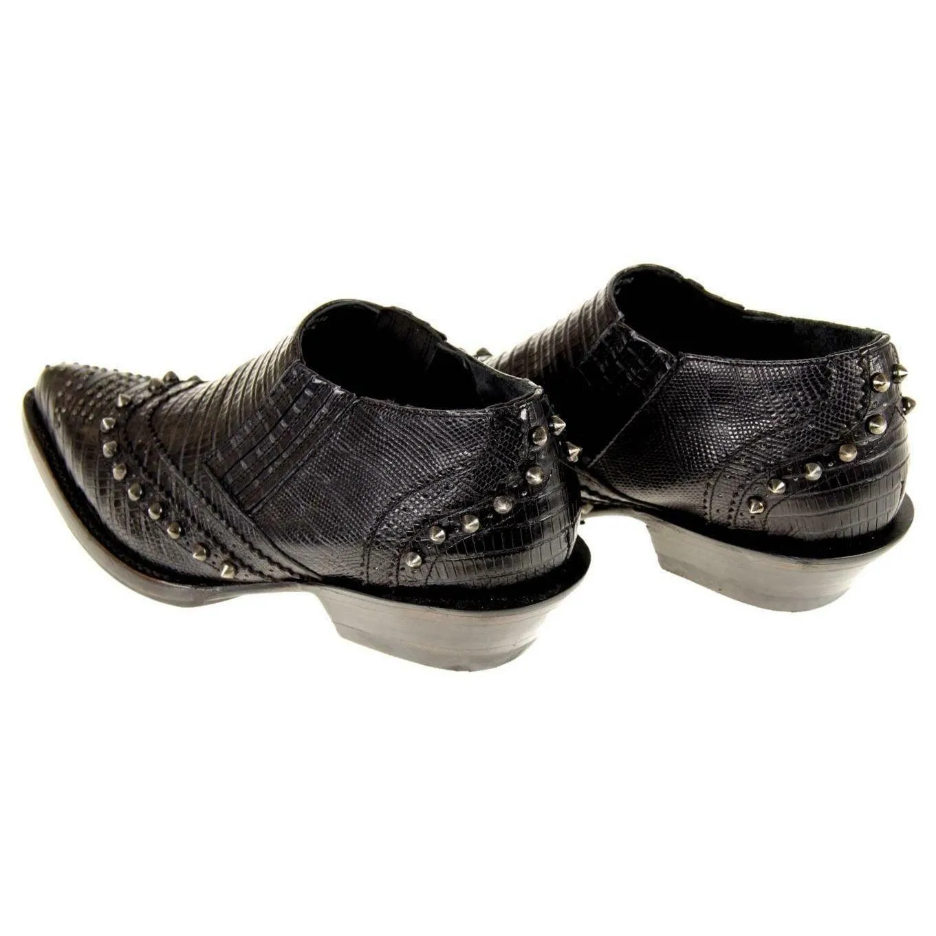 Ash Women's Studded Ankle Boots Booties Leather Motorcycle Black Sz 35 EU