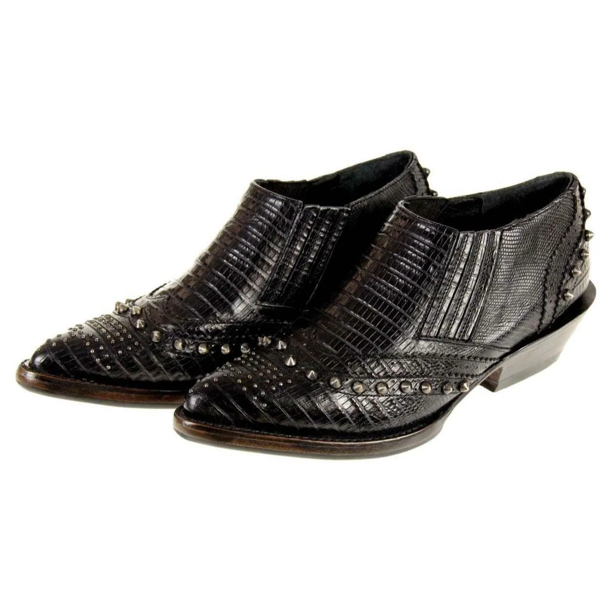 Ash Women's Studded Ankle Boots Booties Leather Motorcycle Black Sz 35 EU