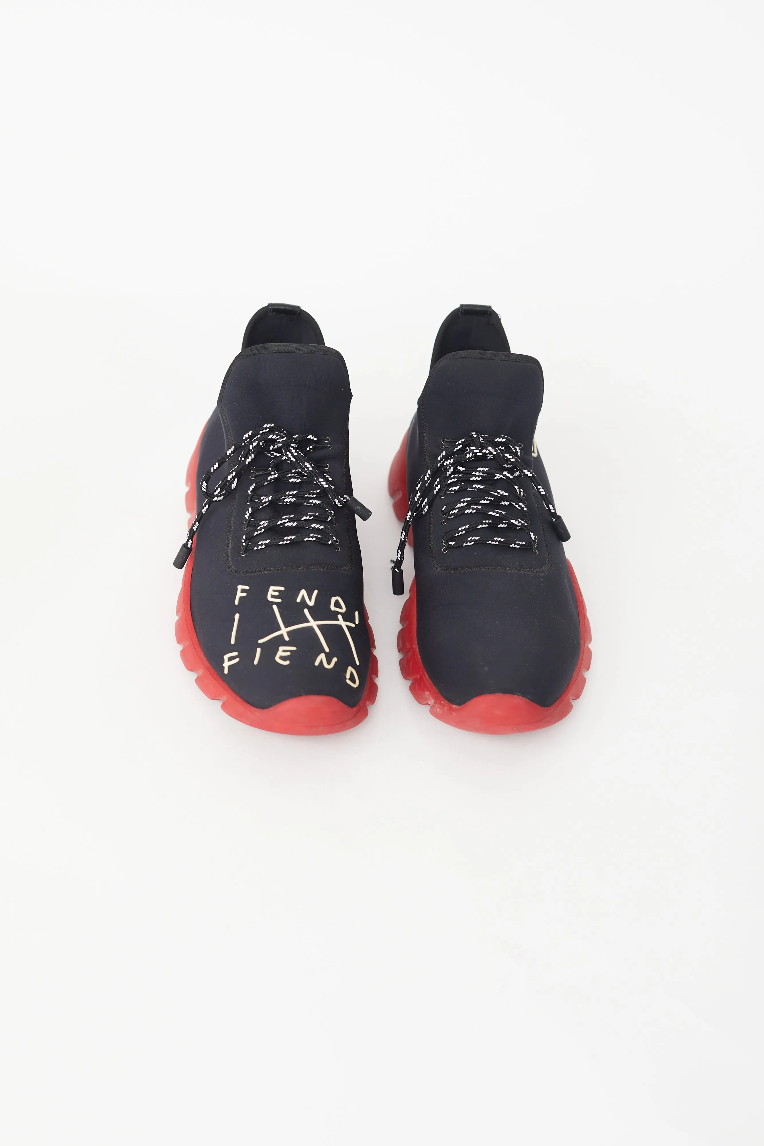 Black & Red Fendi-Fiend Roma-Amor Sneaker