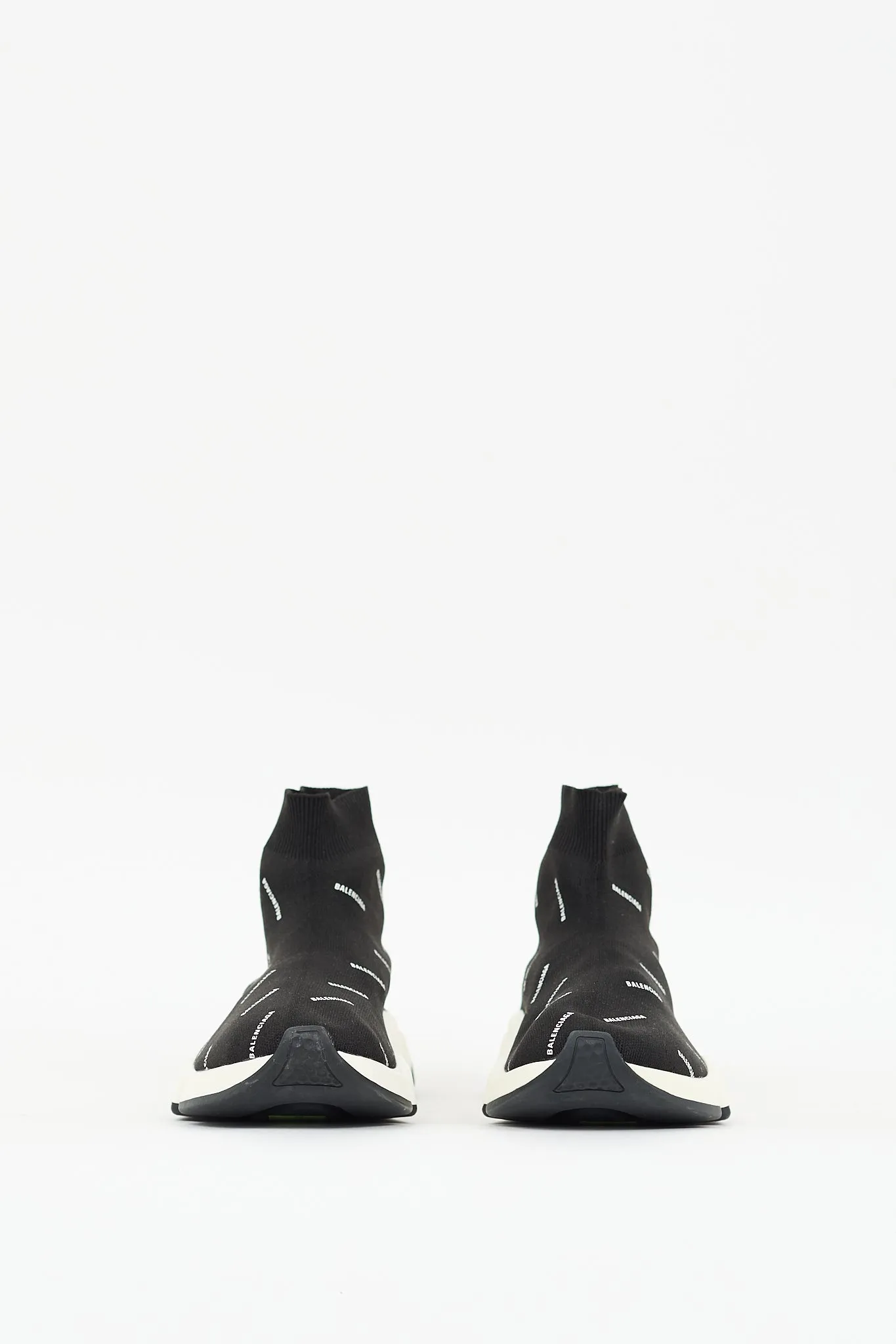 Black & White Monogram Speed Knit Sneaker
