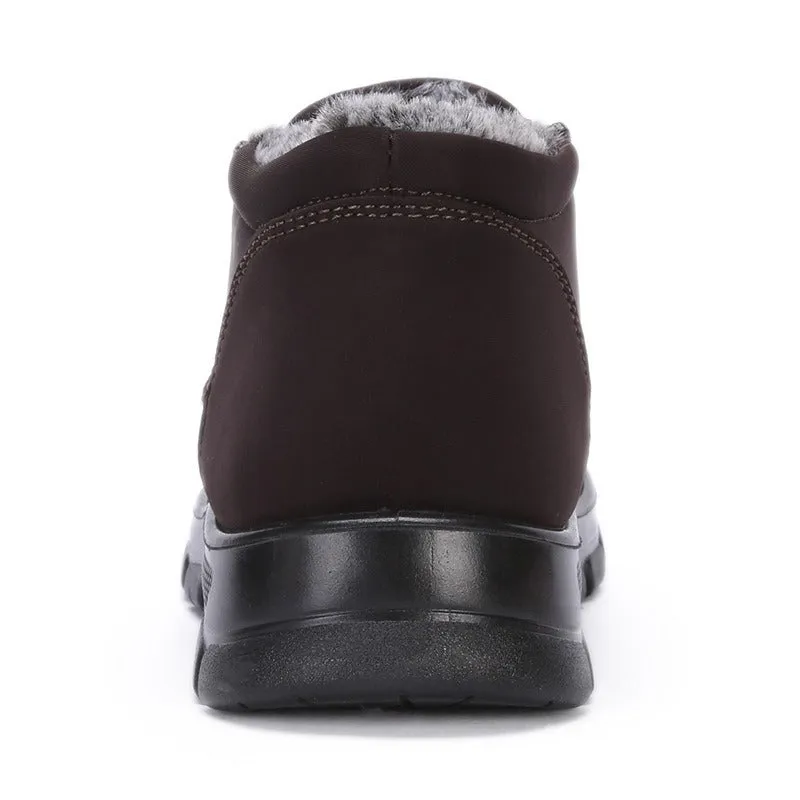 Cuzcare Orthopedic Snow Boots For Men Velvet Warm Ankle Shoes