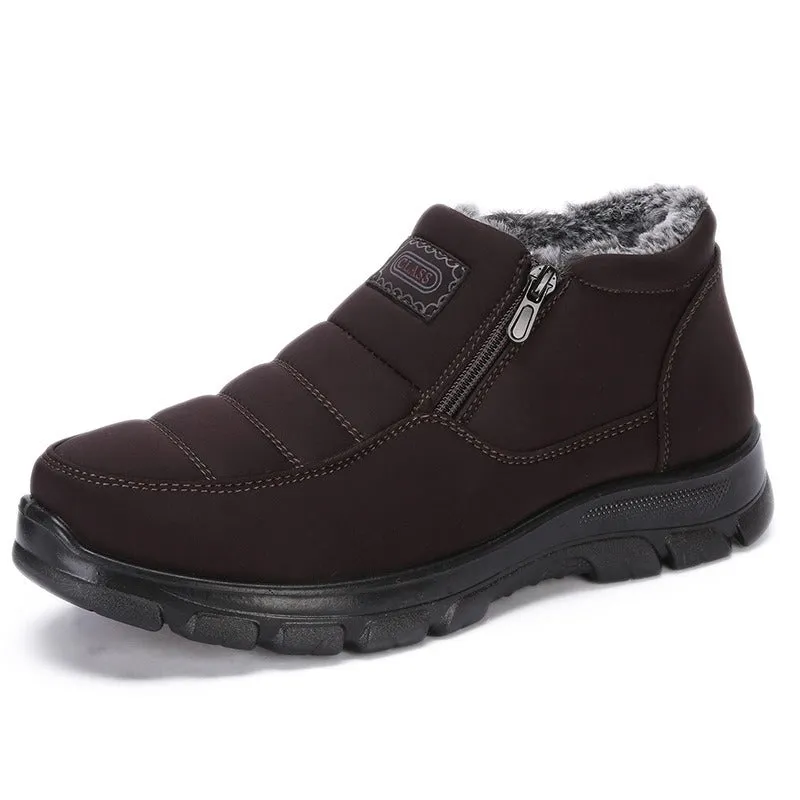 Cuzcare Orthopedic Snow Boots For Men Velvet Warm Ankle Shoes