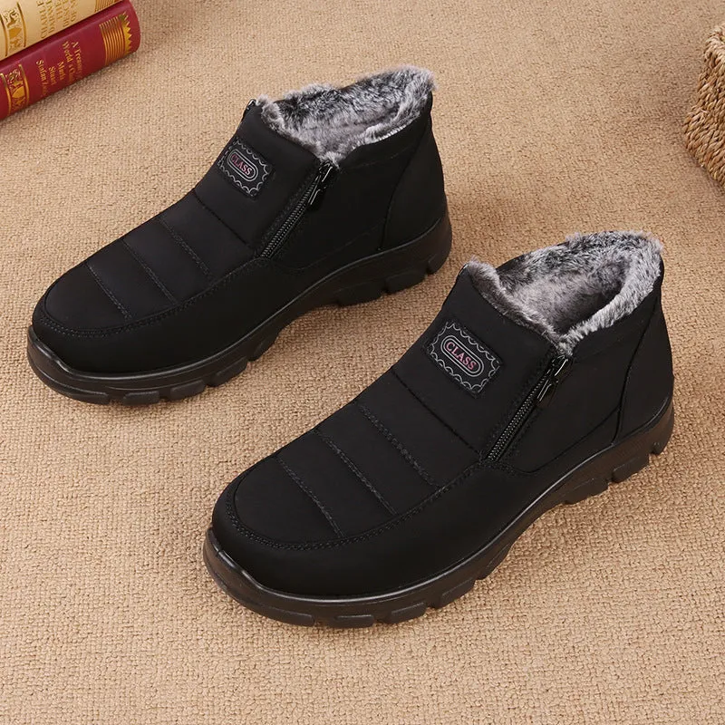 Cuzcare Orthopedic Snow Boots For Men Velvet Warm Ankle Shoes