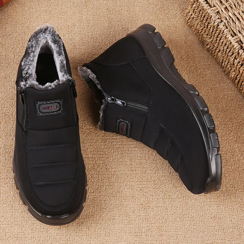 Cuzcare Orthopedic Snow Boots For Men Velvet Warm Ankle Shoes