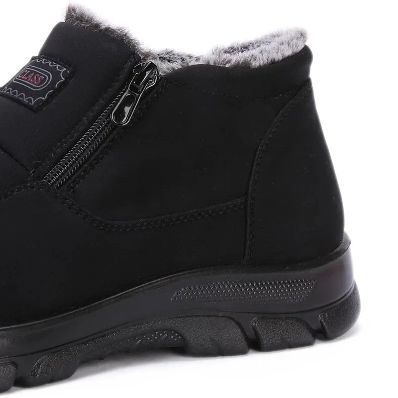 Cuzcare Orthopedic Snow Boots For Men Velvet Warm Ankle Shoes
