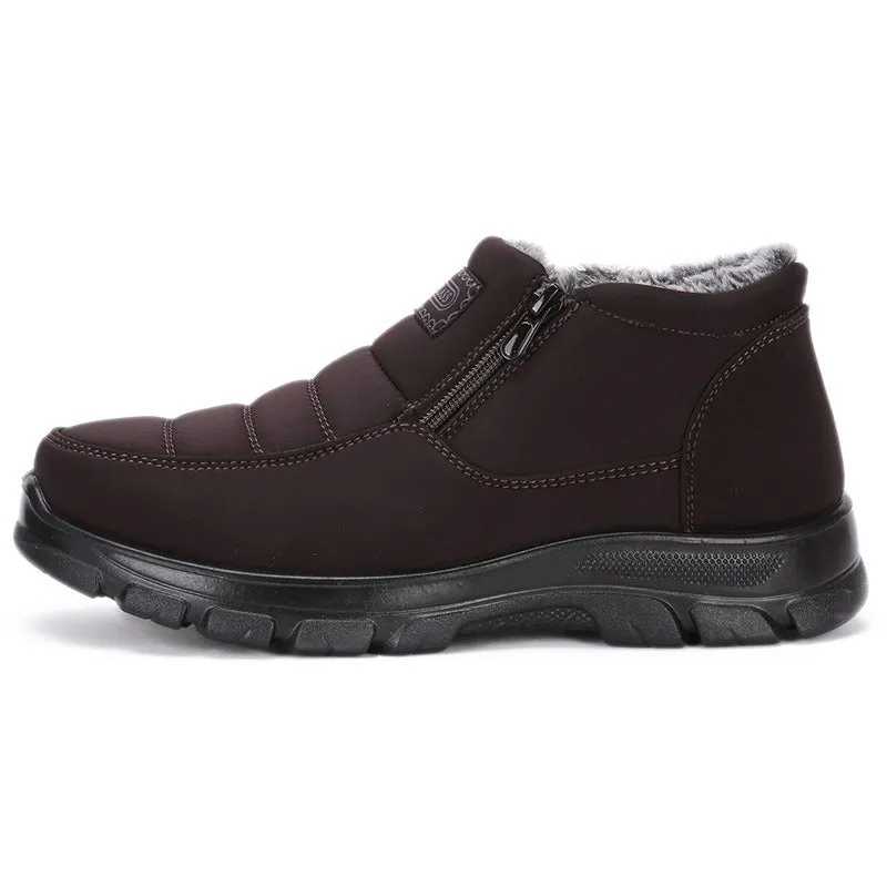 Cuzcare Orthopedic Snow Boots For Men Velvet Warm Ankle Shoes