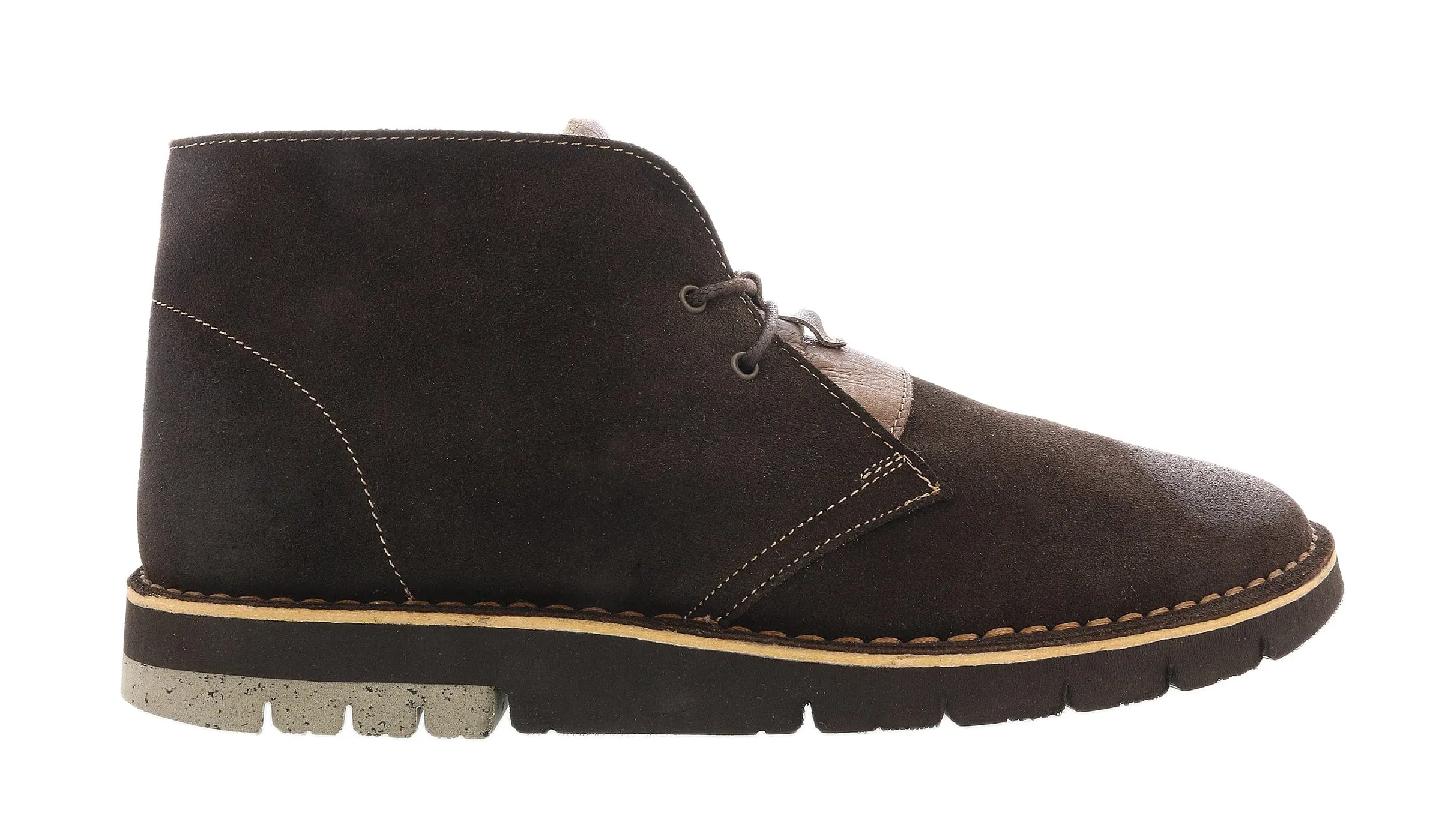 DANIELA FARGION Dark Brown Leather Suede Ankle Boots-