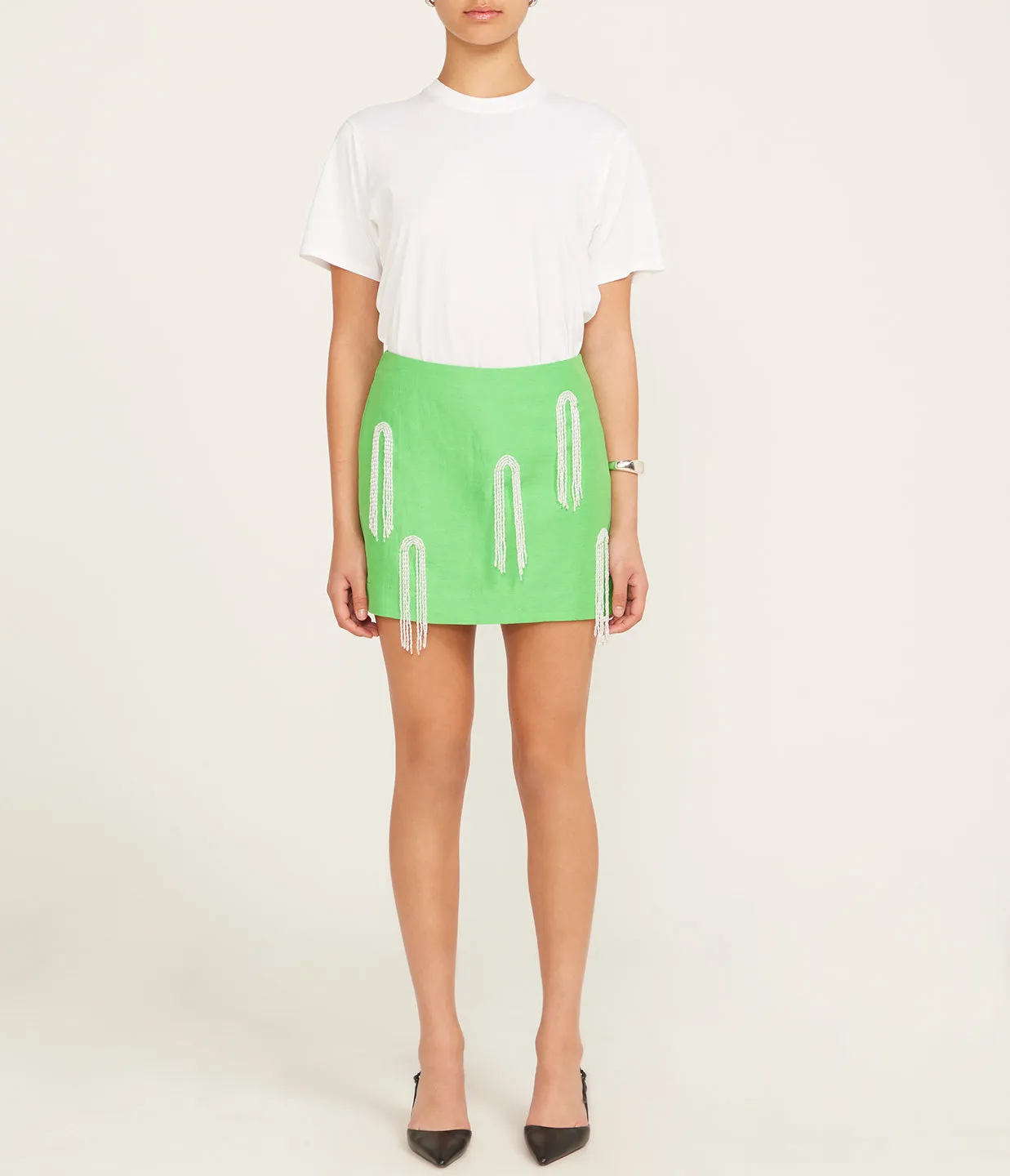 Dazzle Mini Skirt in Green