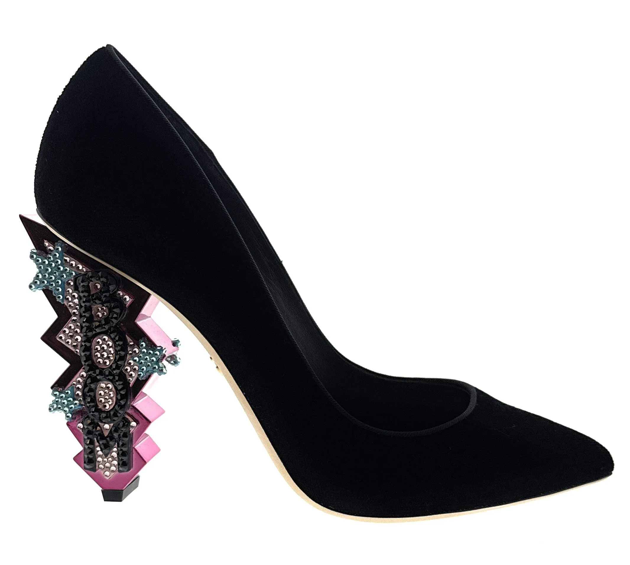 Dolce & Gabbana Black Retro Vintage Boom Heel Pumps-EU41