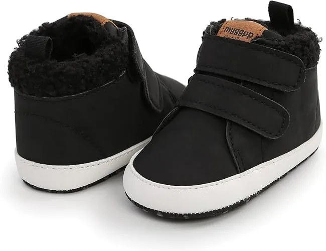 FAMI Baby Warm Booties Newborn Boy Girl Boots Cozy Fur Shoes Hook