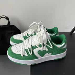 Fashion Sports Shoes Breathable Love Couple Lace Up Outdoor Casual Low Vulcanized Shoes Non-slip Running  New Women Sneakers