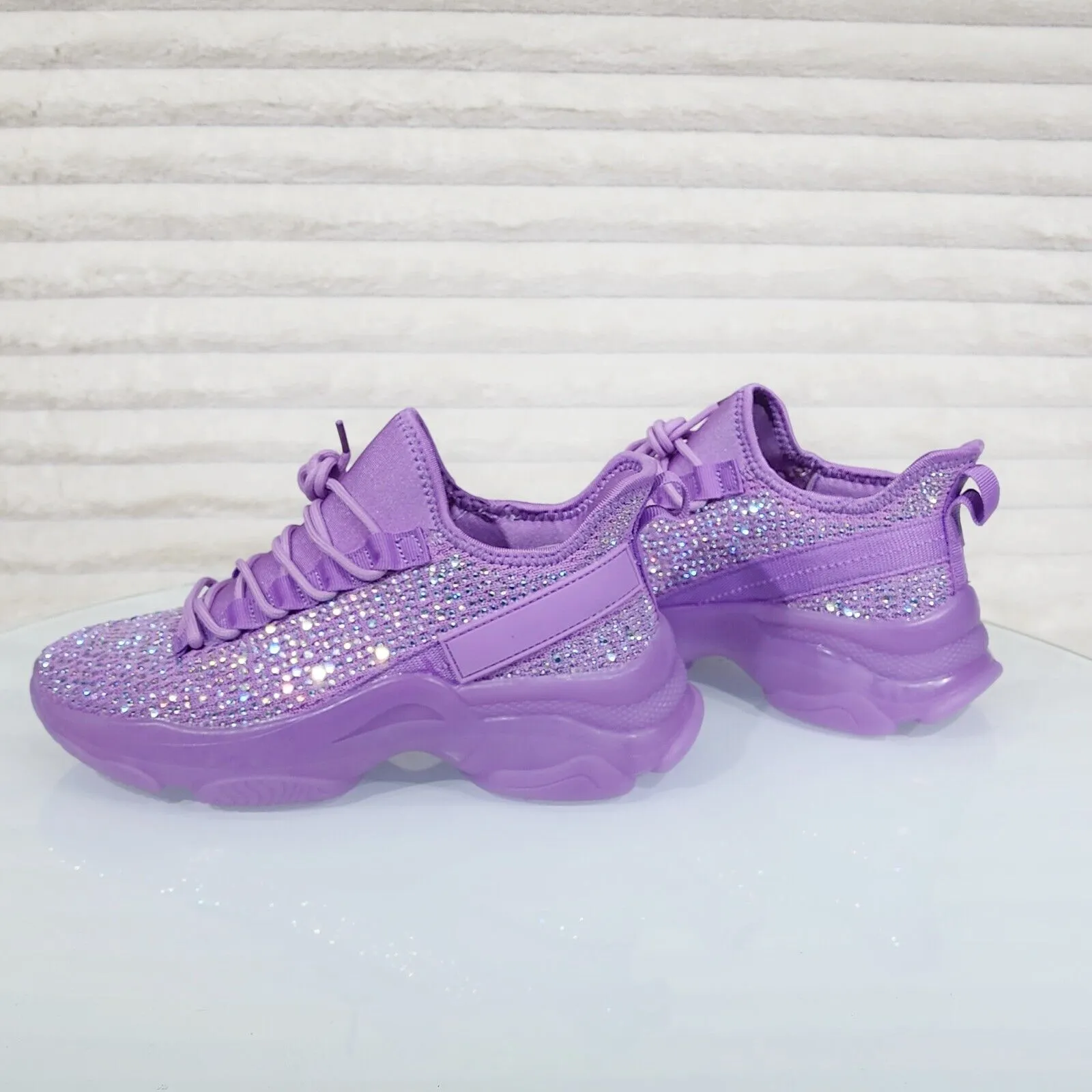 Frey Purple Jelly Sole Slip On Pull Tie Comfy Running Shoes Sneakers