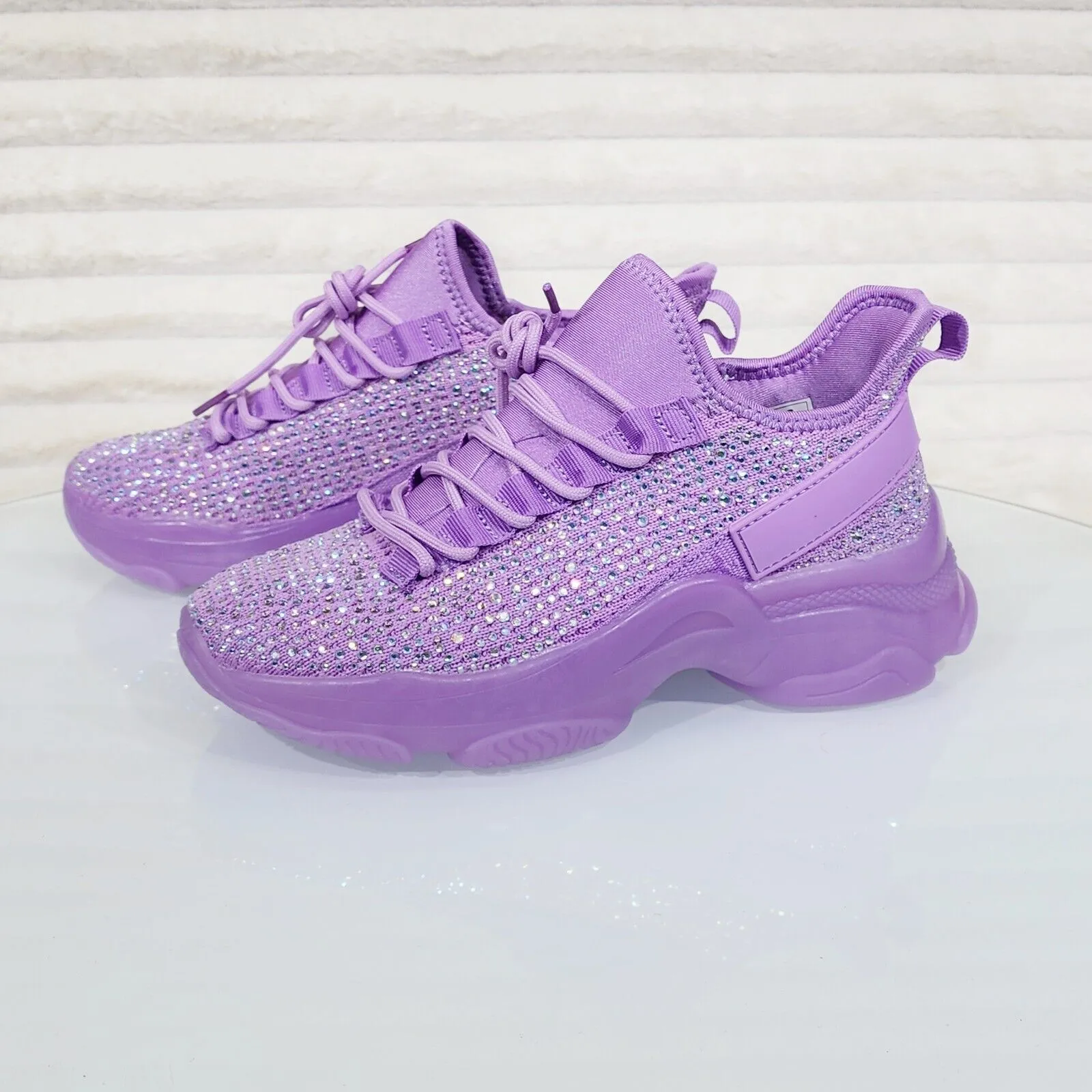 Frey Purple Jelly Sole Slip On Pull Tie Comfy Running Shoes Sneakers