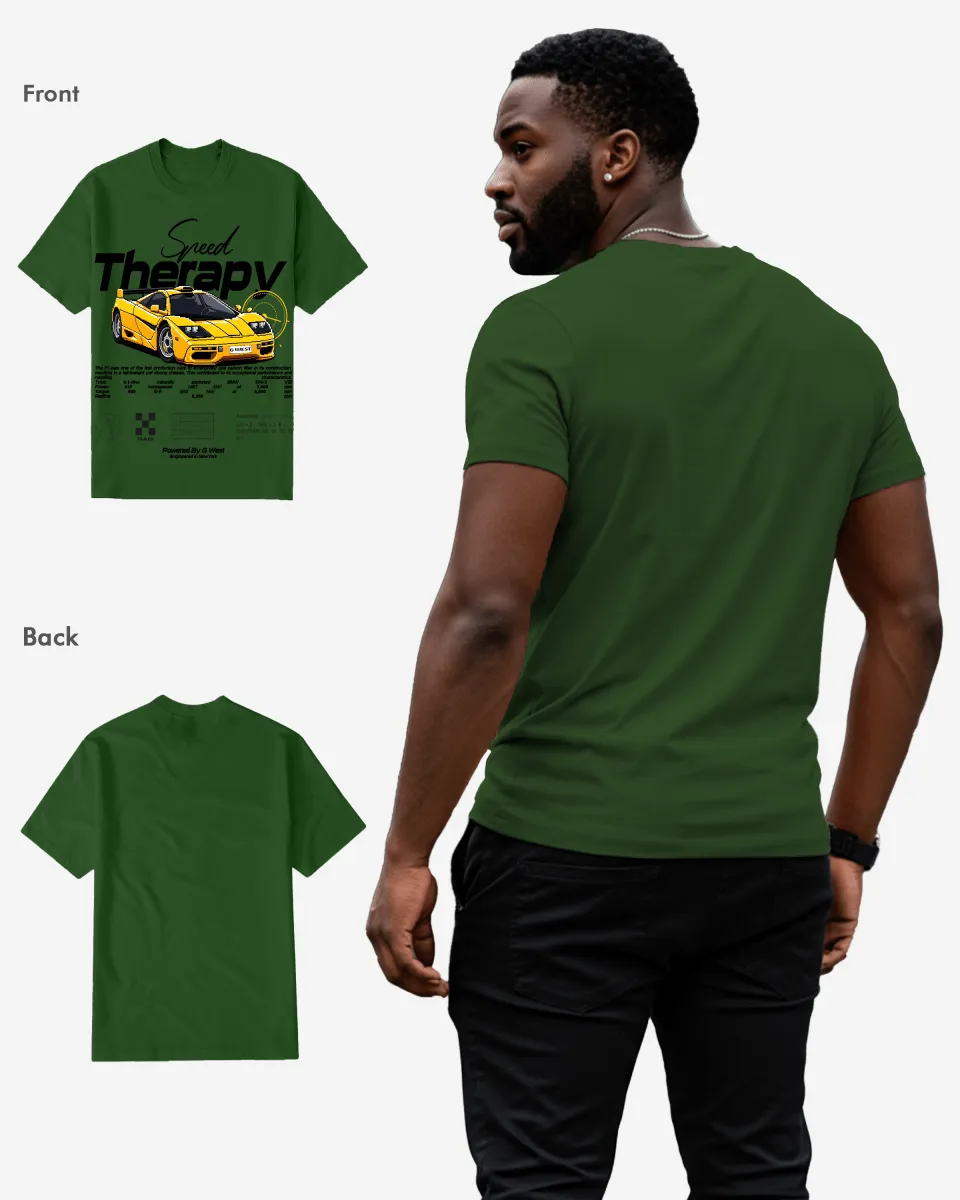 G West Regular Fit Speed Therapy Front Graphic T Shirt