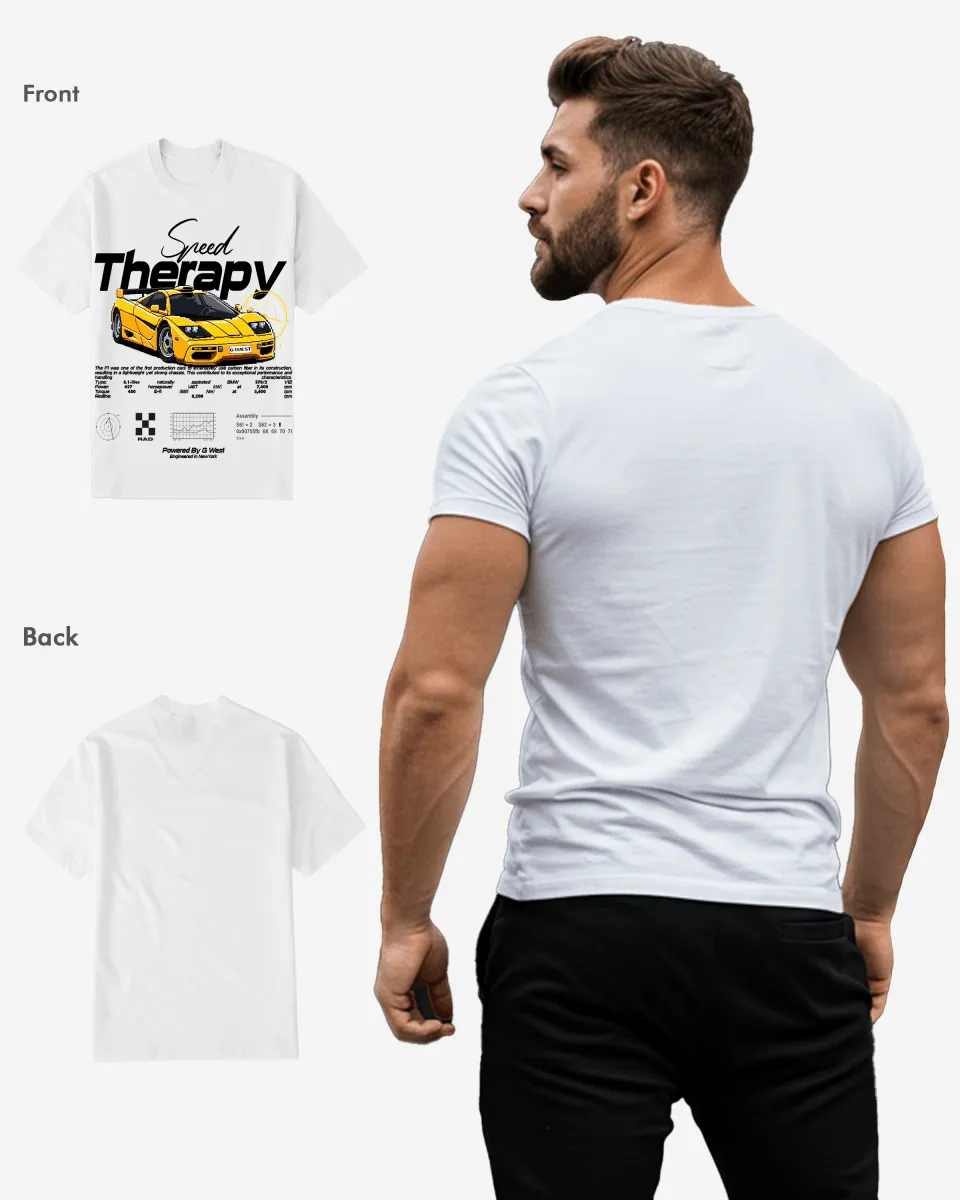 G West Regular Fit Speed Therapy Front Graphic T Shirt