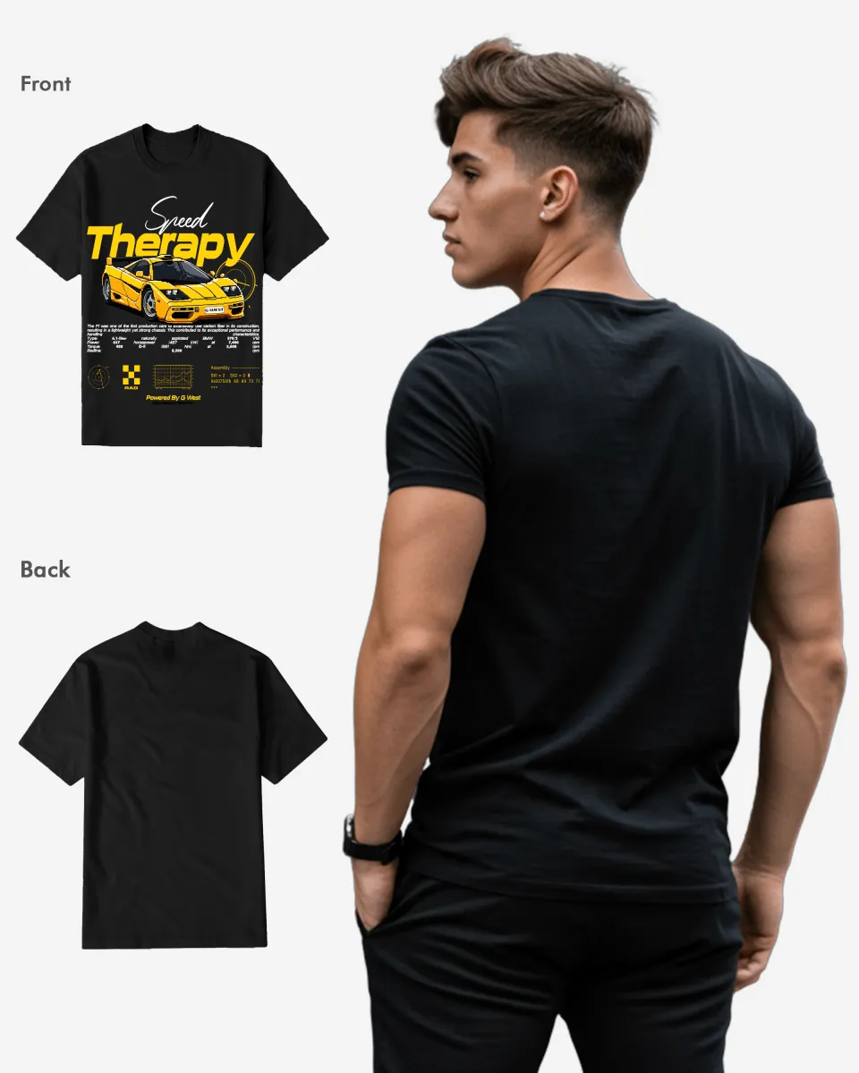 G West Regular Fit Speed Therapy Front Graphic T Shirt