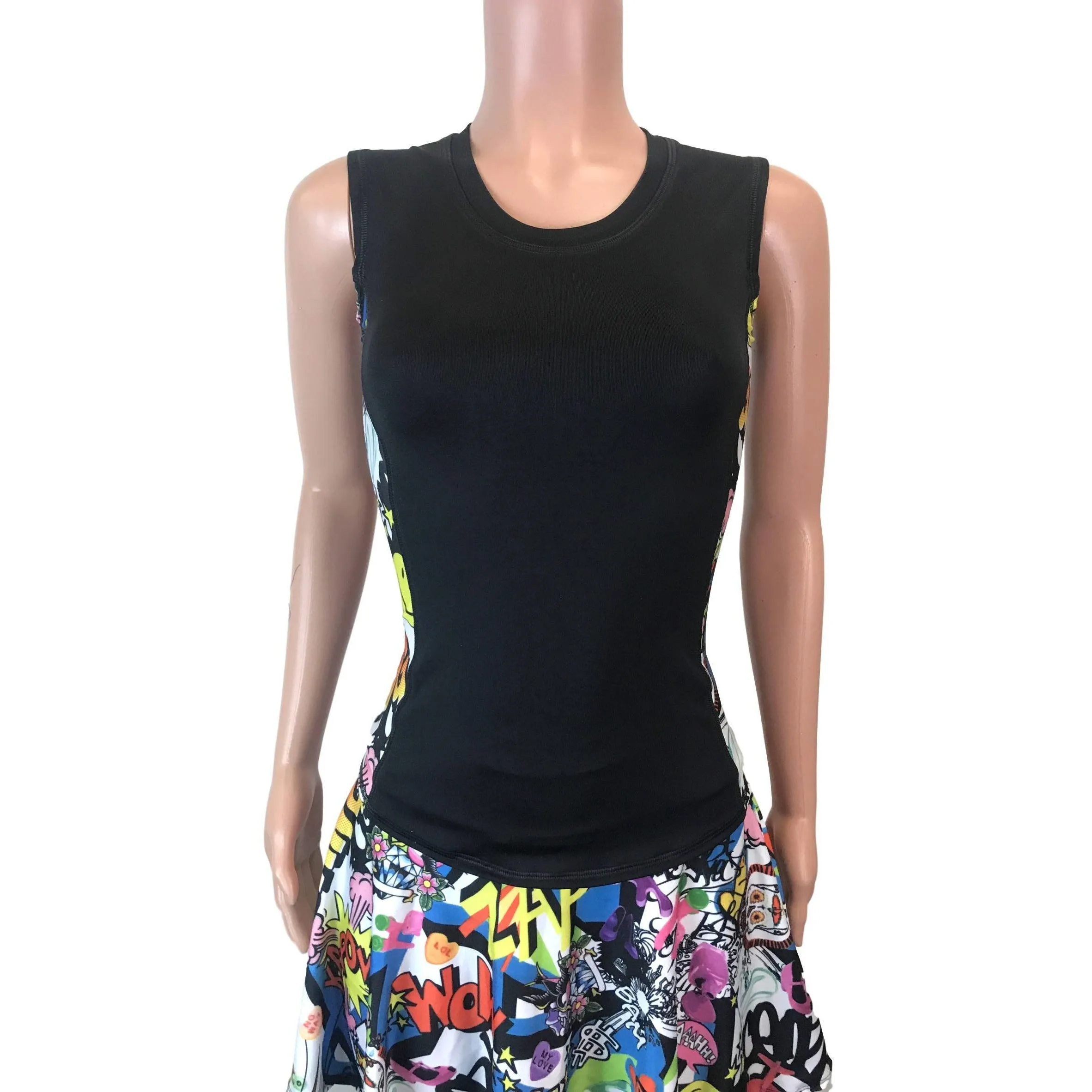 Graffiti Athletic Panel Tank