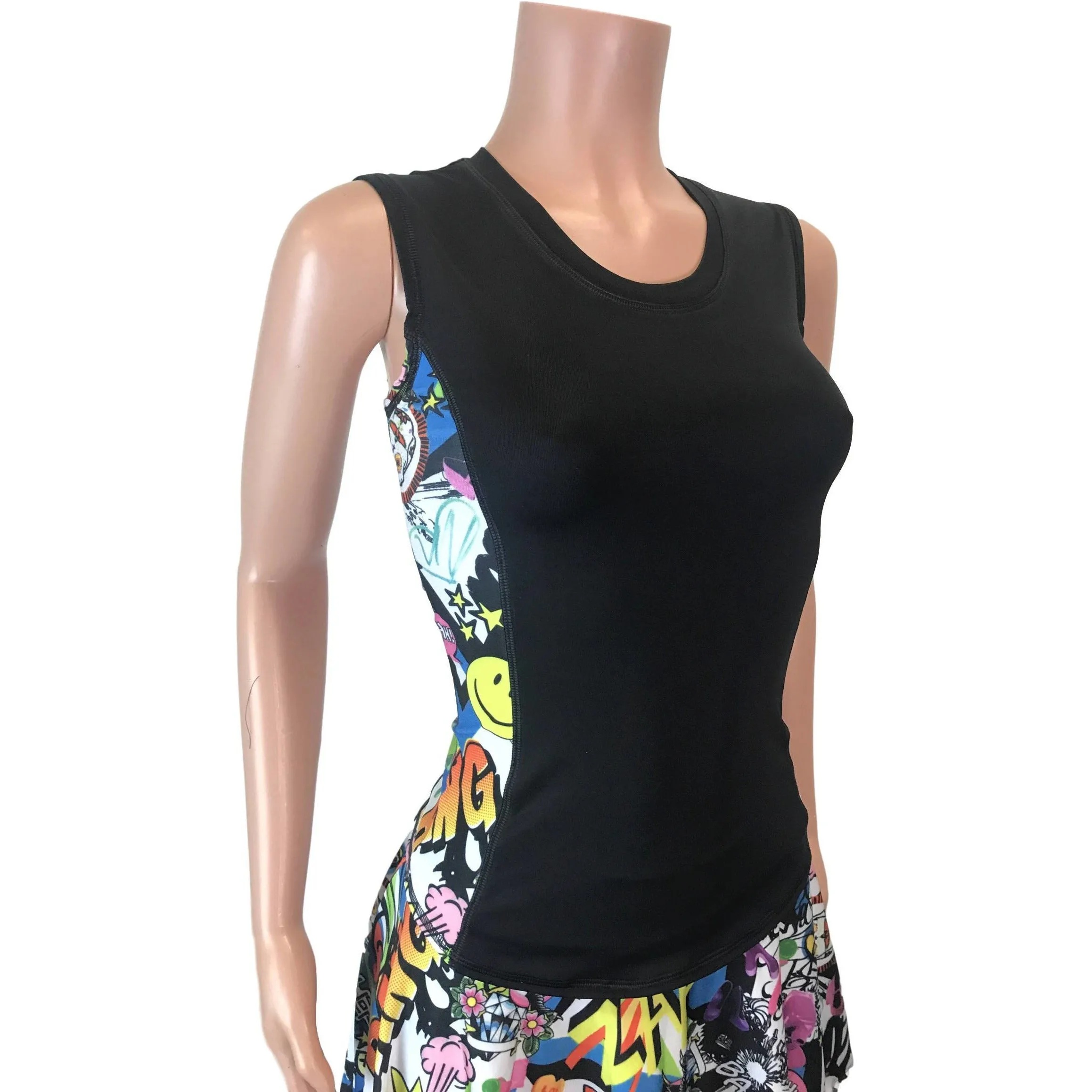 Graffiti Athletic Panel Tank
