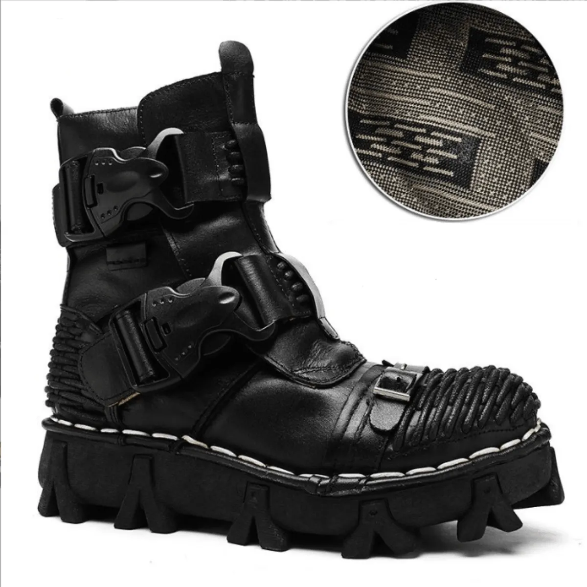 Handmade Western Cowboy Leather Boots, Black