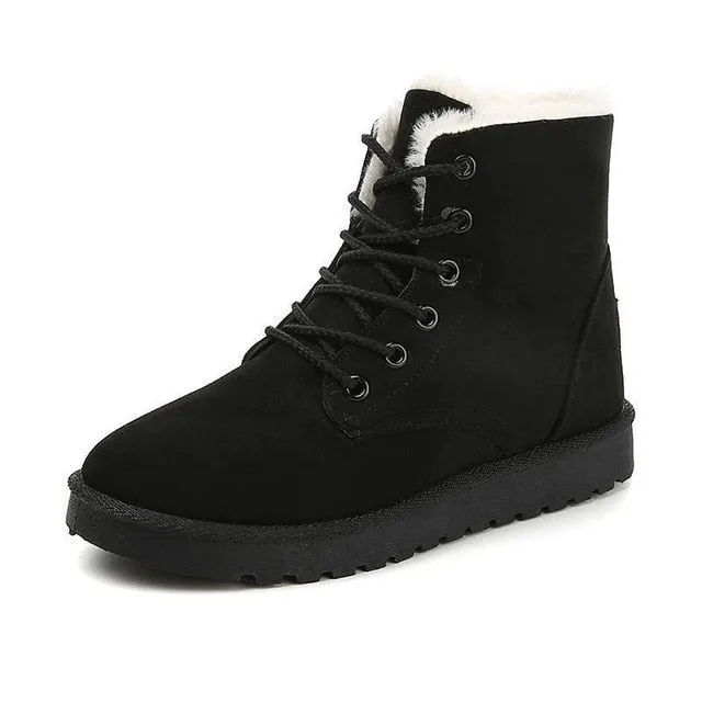 Winter Boots Suede Ankle