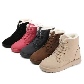 Winter Boots Suede Ankle